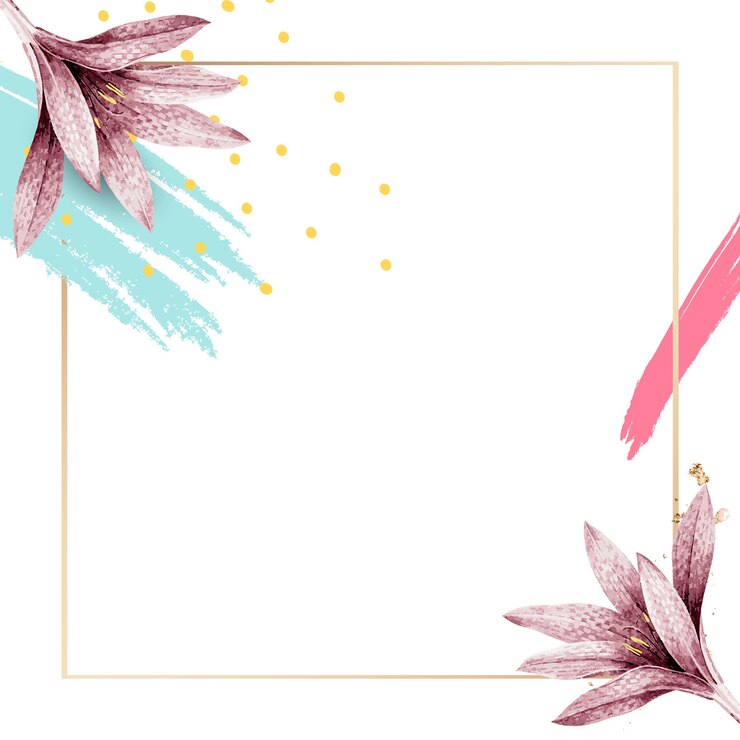 Foto quadro de ouro png com flor rosa e brilho
