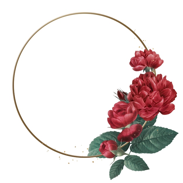 Quadro de ouro rosa de luxo ilustração em aquarela png