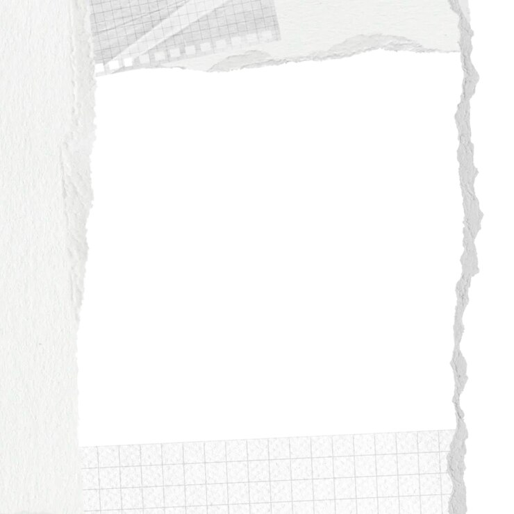 Foto quadro de papel branco rasgado em png fundo transparente