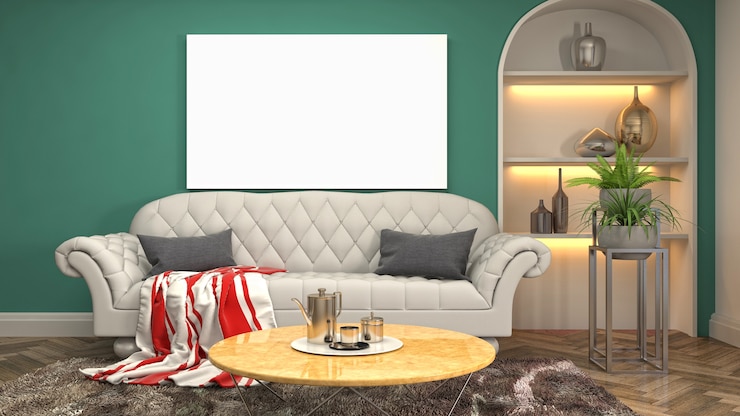 Foto quadro de pôster de ilustração em fundo interior