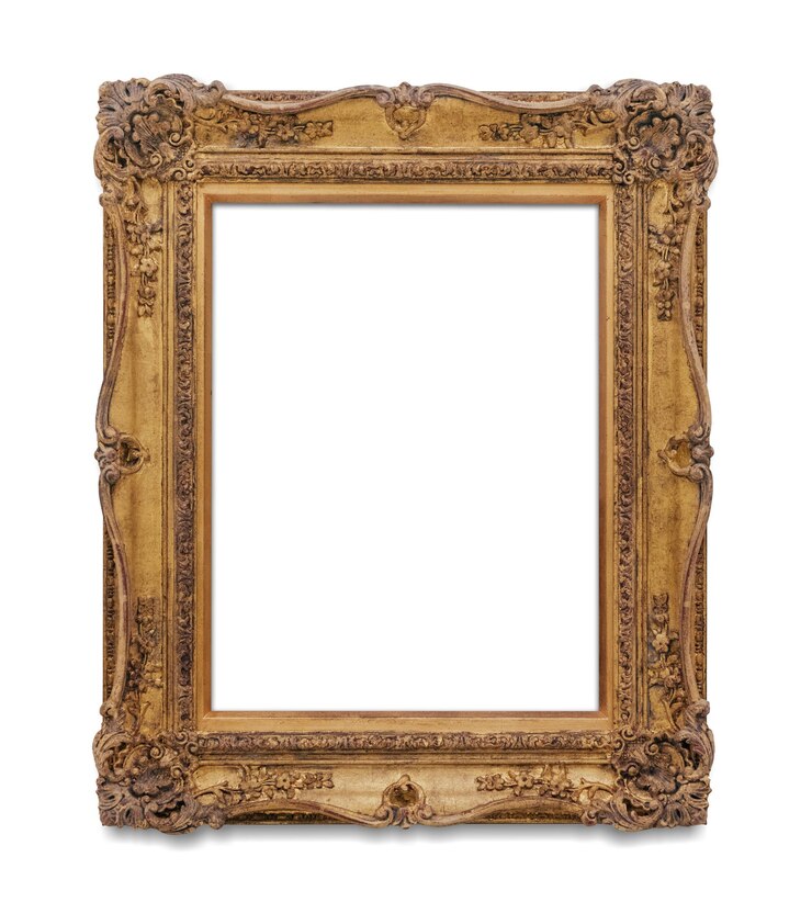 Foto quadro de retângulo dourado vintage png transparente