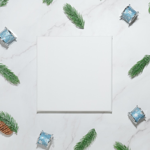 Quadro de tela em branco Mockup cartaz conceito de Natal