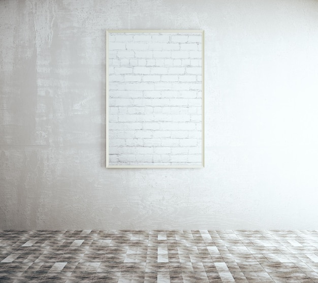 quadro de tijolos em branco