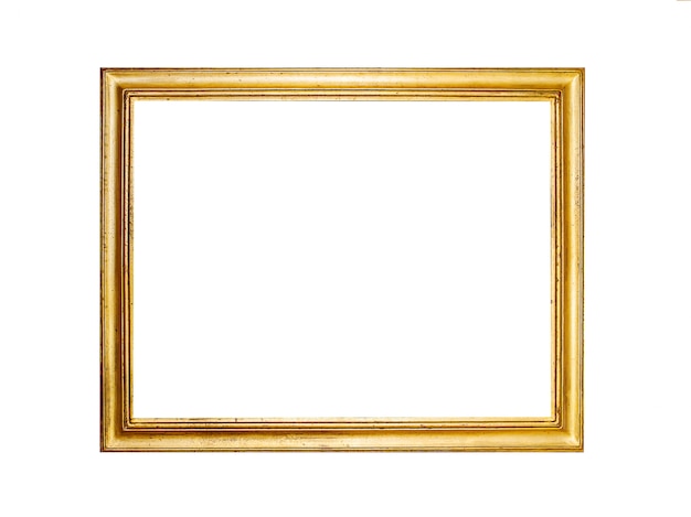 Quadro dourado em branco