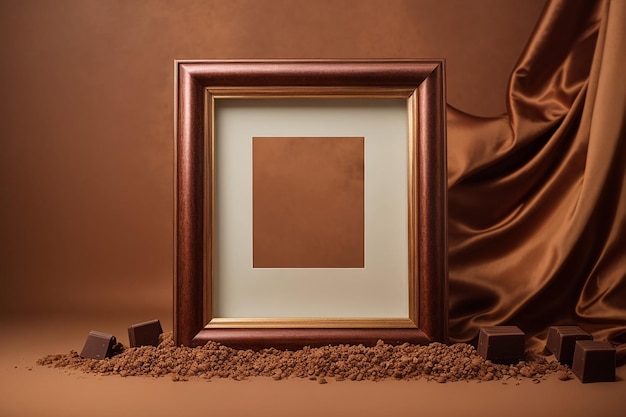 Quadro em branco em chocolate