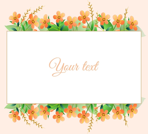 Quadro floral para texto