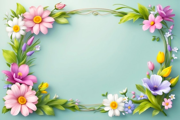Quadro floral realista para dar as boas-vindas à primavera