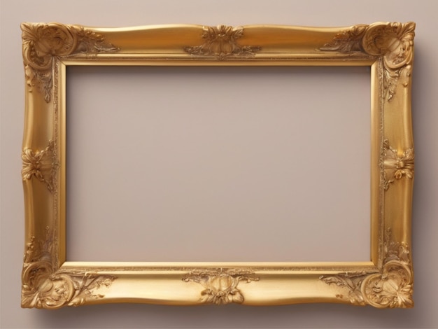 Quadro fotográfico retângulo decorativo dourado