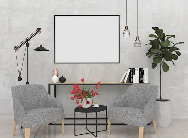 Quadro horizontal - artwork mockup