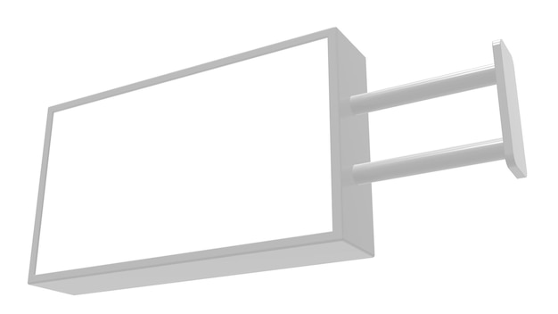 Quadro-negro em branco isolado para ilustração 3d de maquete de modelo