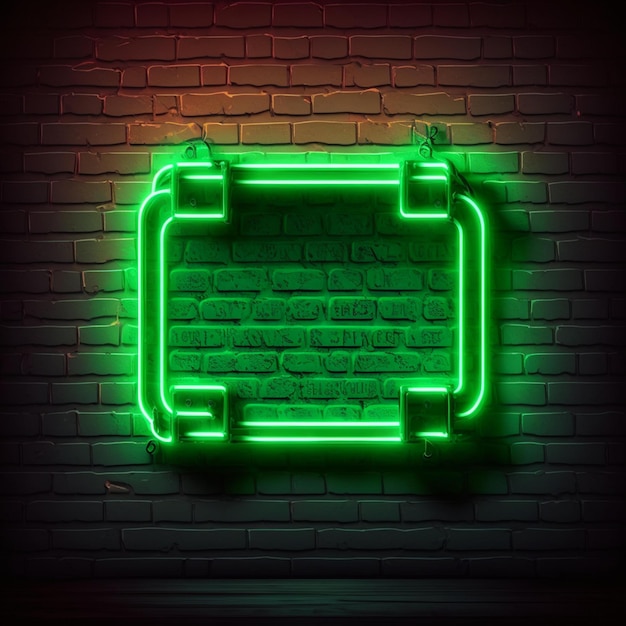 Foto quadro neon verde