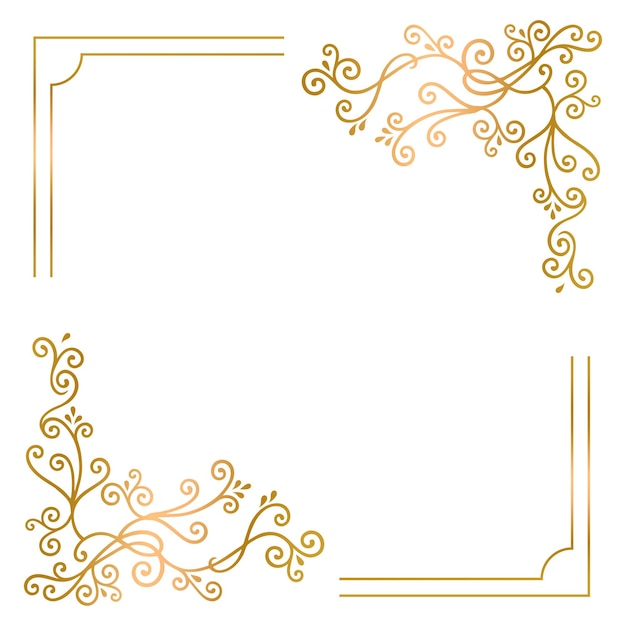 Quadro png de ouro de luxo fundo transparente