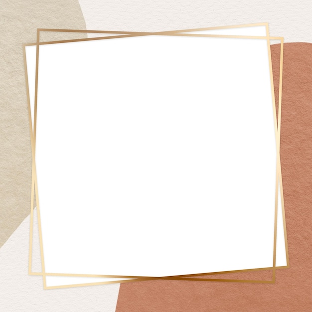 Quadro Png em dourado com padrão abstrato de tom de terra fundo transparente