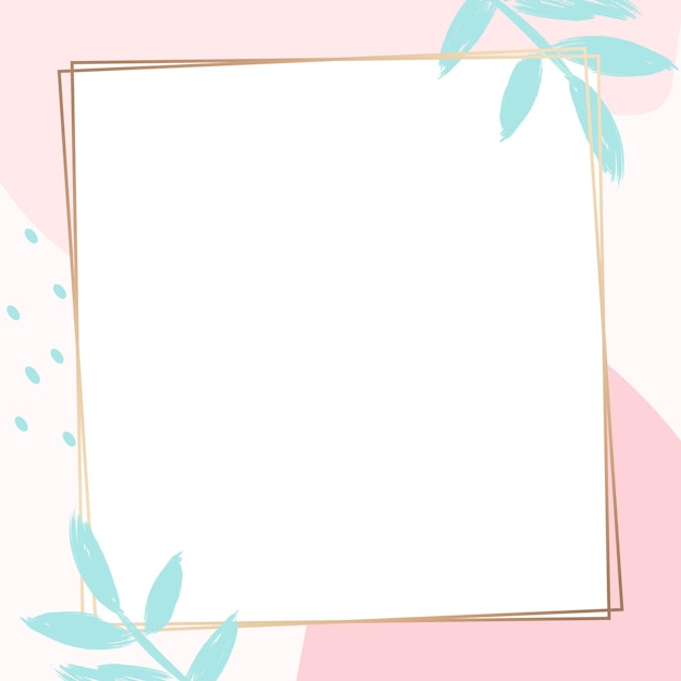 Quadro PNG em padrão Memphis rosa pastel com espaço de design