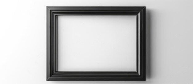 Foto quadro preto isolado sobre um fundo branco sem conteúdo no interior