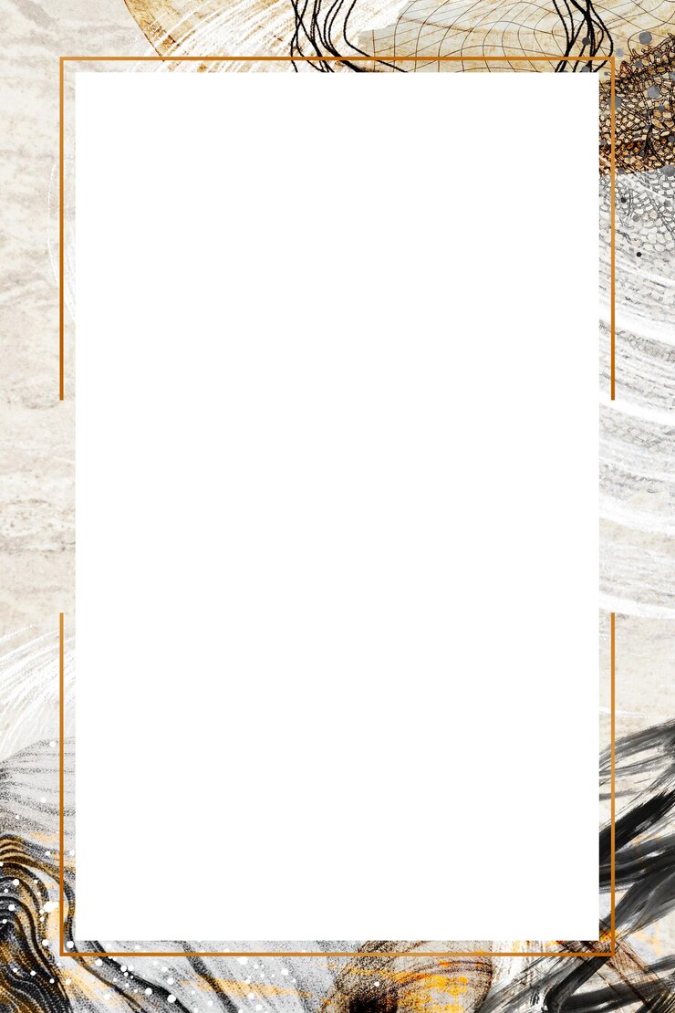 Foto quadro retangular png beige memphis traço de pincel elegante fundo transparente