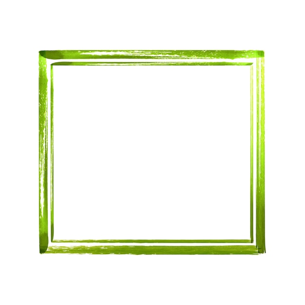 Foto quadro verde aquarela grunge. quadro de traçados de pincel texturizado verde abstrato vintage isolado no fundo branco. ilustração em aquarela desenhada à mão