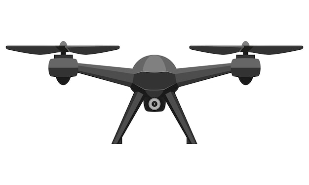 quadrocóptero aéreo móvel de drone quadrocóptero inteligente para filmagem de vídeo e foto ilustração vetorial de estoque