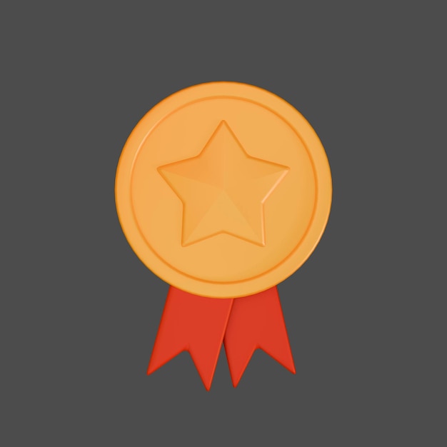 Qualidade 3D garante uma medalha de ouro com uma estrela e fita