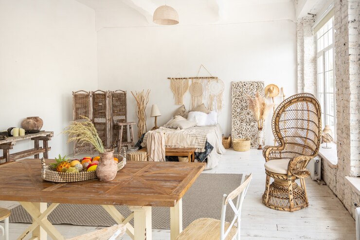 Foto quarto amplo e espaçoso com design moderno de loft