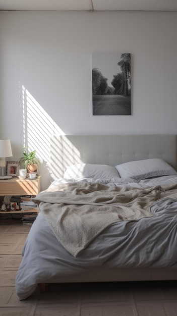 Quarto de dormir minimalista e elegante