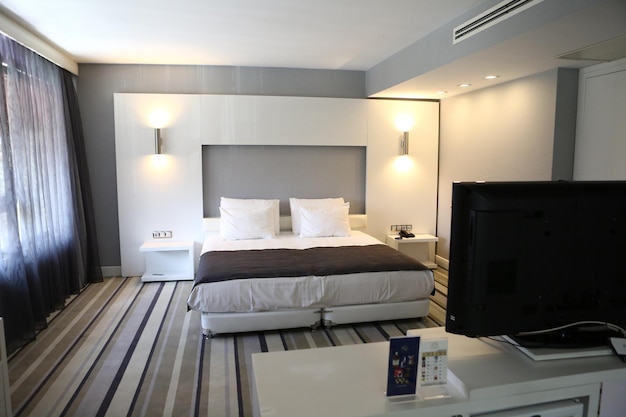 Quarto de hotel conforto em estilo de luxo