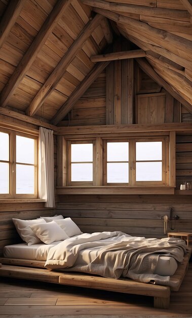 quarto em casa de madeira