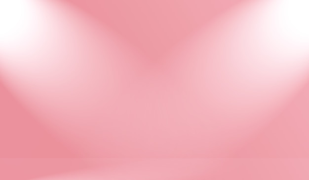 Quarto estúdio vazio abstrato em rosa claro