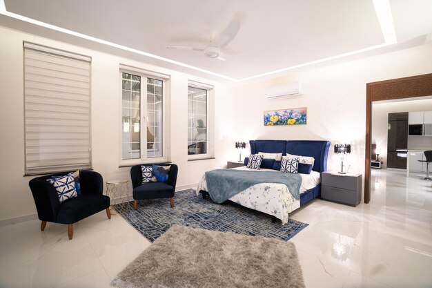 Quarto moderno de luxo Foto Premium