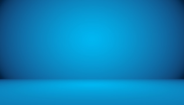 Quarto vazio abstrato azul gradiente