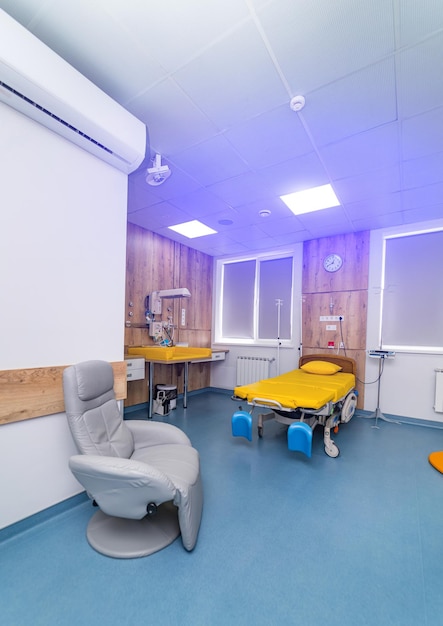 Quarto vazio do hospital ala de cirurgia profissional moderna