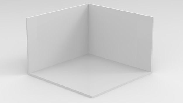 quarto vazio vista isométrica interior mínimo simulado