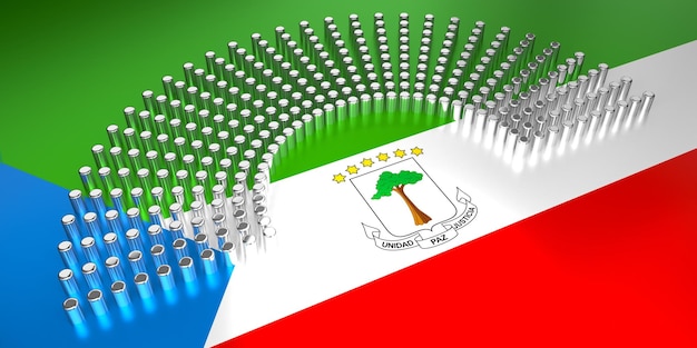 Äquatorialguinea-Flagge, die Parlamentswahlkonzept 3D-Illustration abstimmt