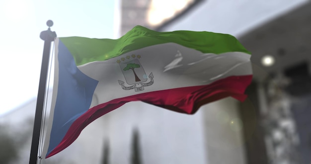Äquatorialguinea Nationalflagge Land schwenkt Flagge Politik und Nachrichtenillustration