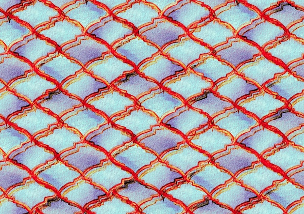 Foto quatrefoil padrão sem emenda. telha marroquina geométrica azul e índigo. lattice marrakesh aquarela design. fundo rhombus majólica. treliça aquarela farpada. impressão damasco árabe.