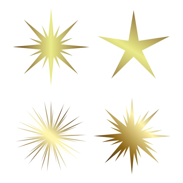 Quatro estrelas premium de cinco ângulos em fundo escuro e opção de botão estrela premium