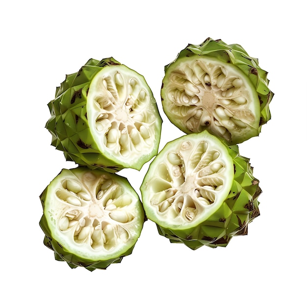 Foto quatro frutas de kiwi com a palavra kiwi na parte inferior