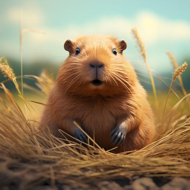 Qué bonita fotografía de Capybara.