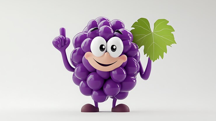 Foto qué dibujos animados de uva.