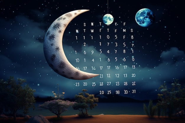 Qué hermoso calendario lunar.