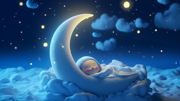Qué linda luna durmiente.