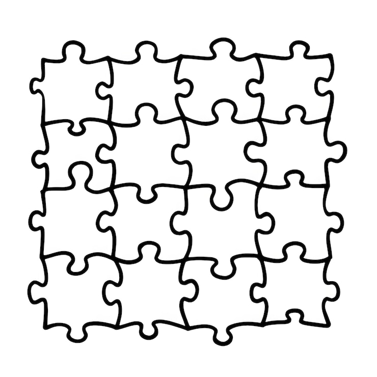 Foto quebra-cabeça preto e branco quebra-cabeça de 9 peças quebra- cabeça de peças entrelaçadas quebra- cabeça monocromática quebra-quabeça simples