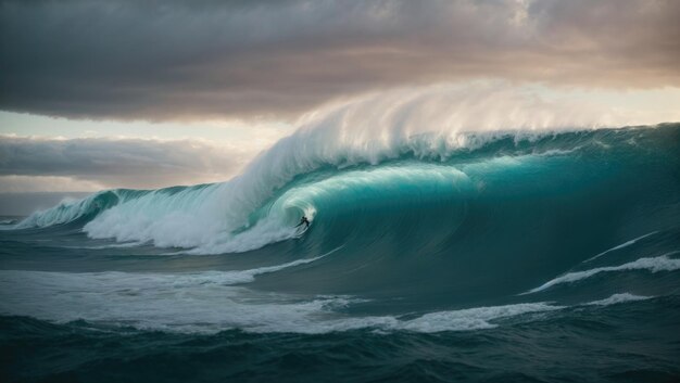 Foto quebra épica das ondas do oceano