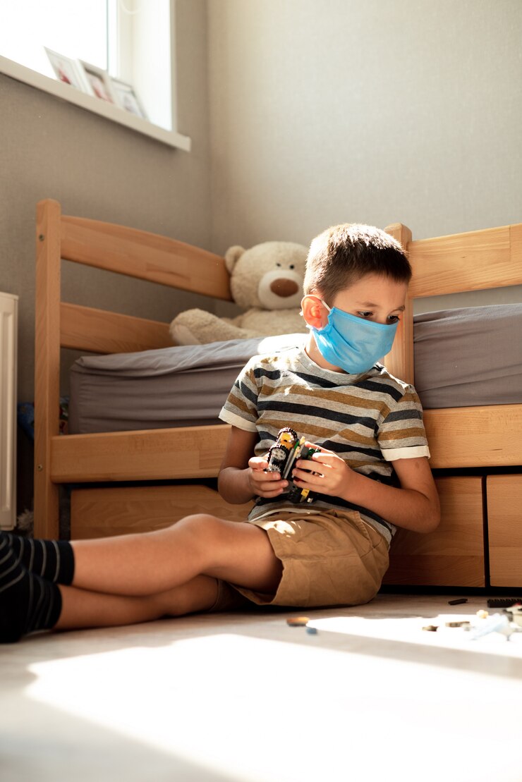 Foto quédese en casa para prevenir la pandemia de coronavirus de cuarentena