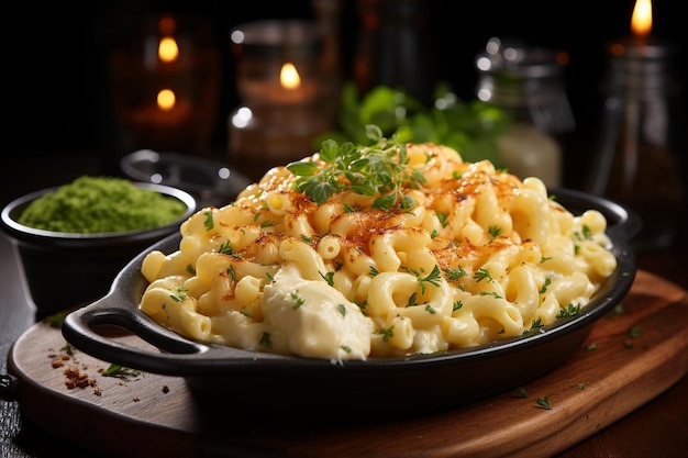 Queijo de macarrão clássico com Fontina Fotografia de imagem de queijo de macaroni americano