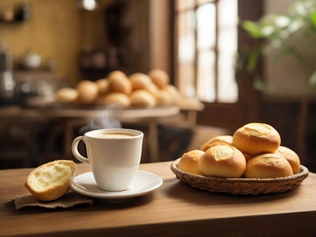 Queijo e pão de café