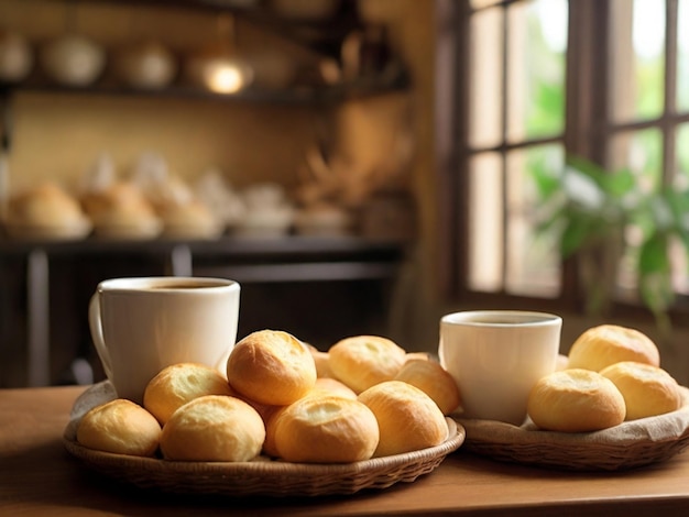 Queijo e pão de café