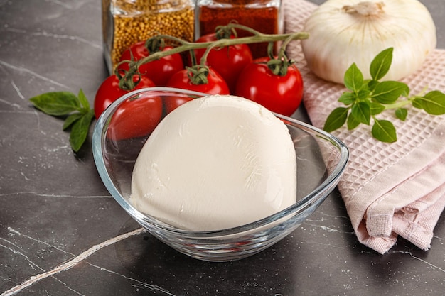 Queijo italiano delicioso mozzarella bola de búfalo