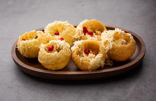 Queijo Pani Puri ou Golgappa ou Panipuri ou Bolas de Água