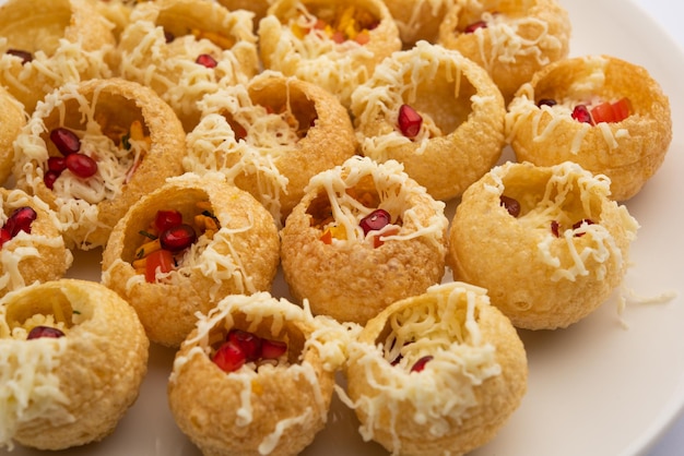 Queijo Pani Puri ou Golgappa ou Panipuri ou Bolas de Água